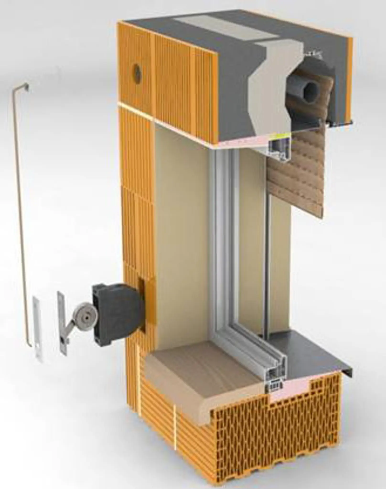 Front window roller blinds to the lintel Heluz