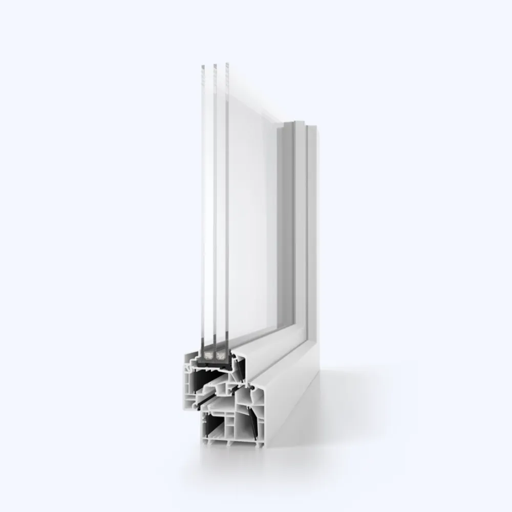 LIFE85+ plastic window – premium 85mm PVC window system with slim elegant profile