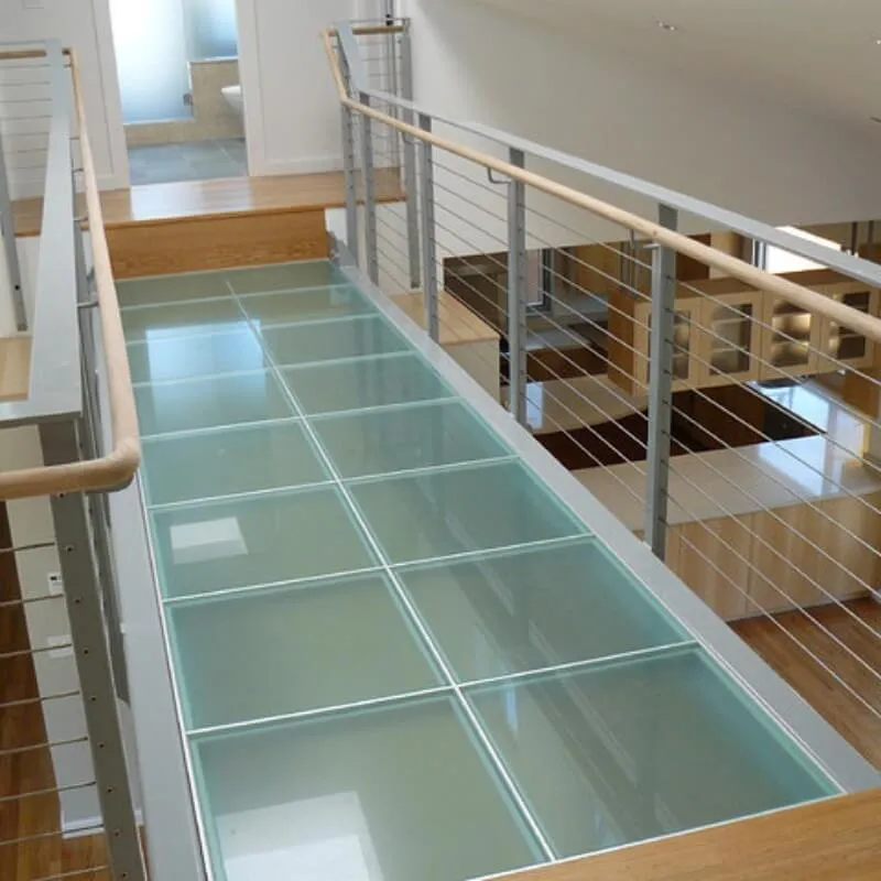 Walkable glass floor surface – durable transparent flooring for unique architectural designs