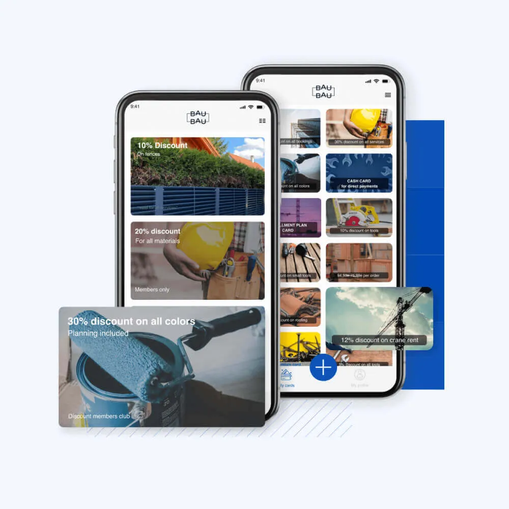 Loyalty App - Illustrating BauBau's loyalty program application, fostering customer engagement and rewarding users within the construction ecosystem