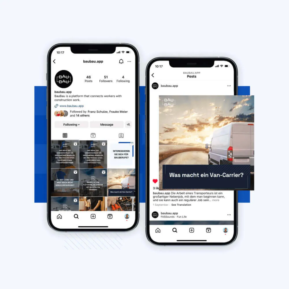Monthly Digital Marketing - BauBau's monthly digital marketing service, enhancing online visibility and outreach for construction-related businesses