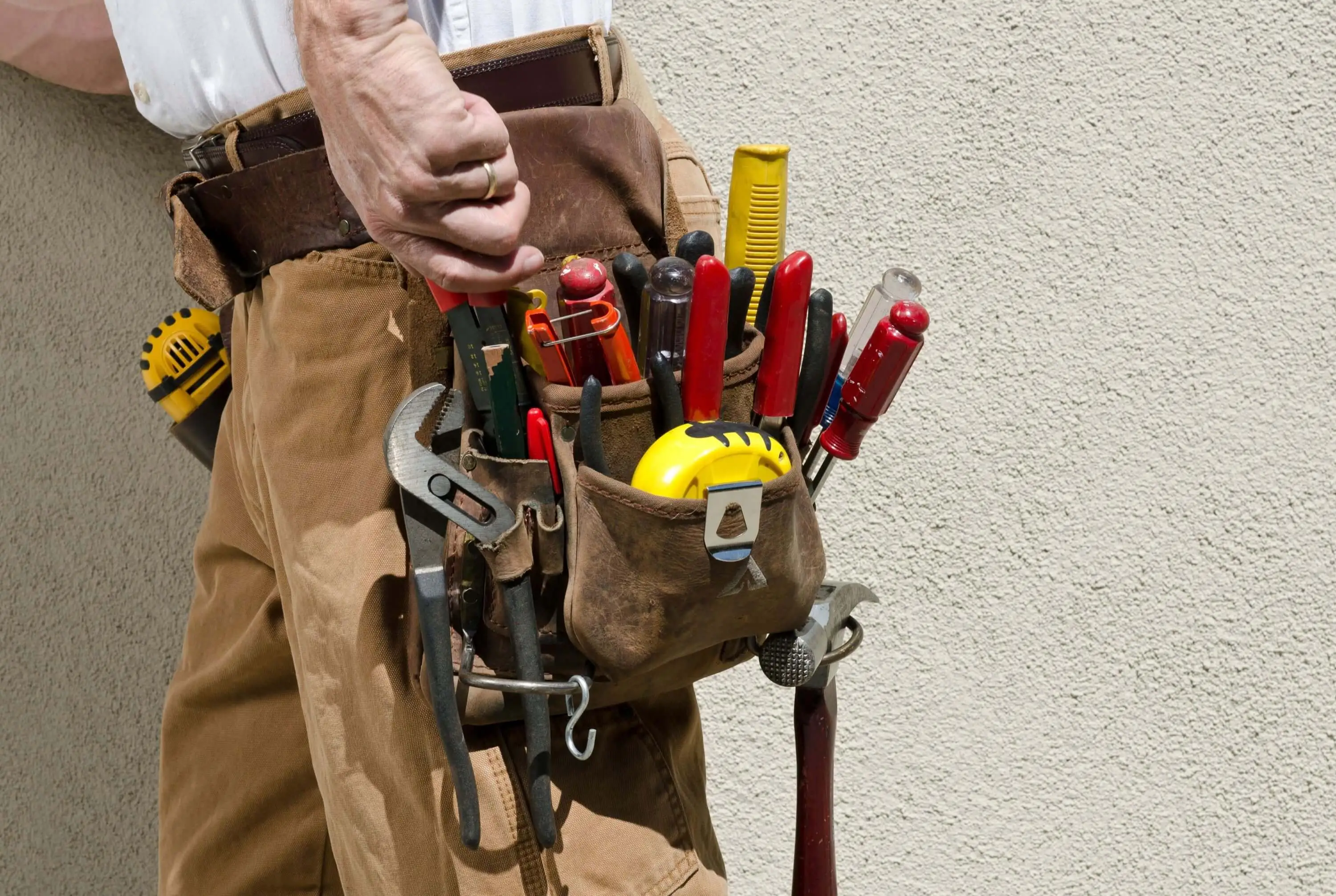 Handyman performing maintenance and repair work