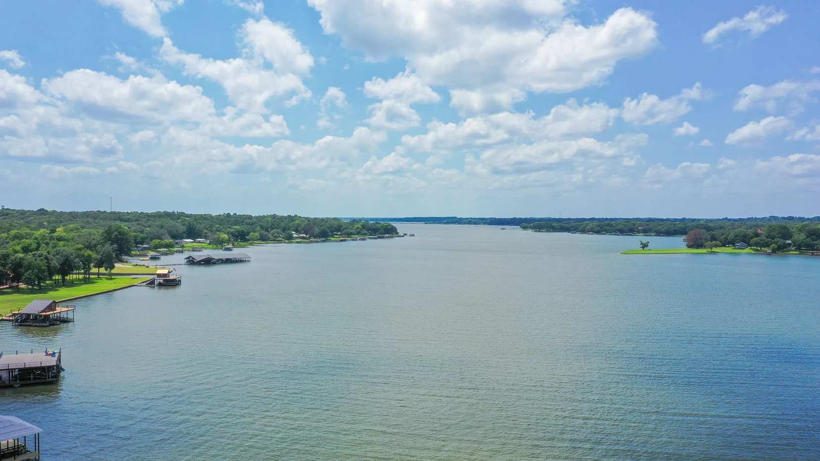 Aerial view of Cedar Creek Lake