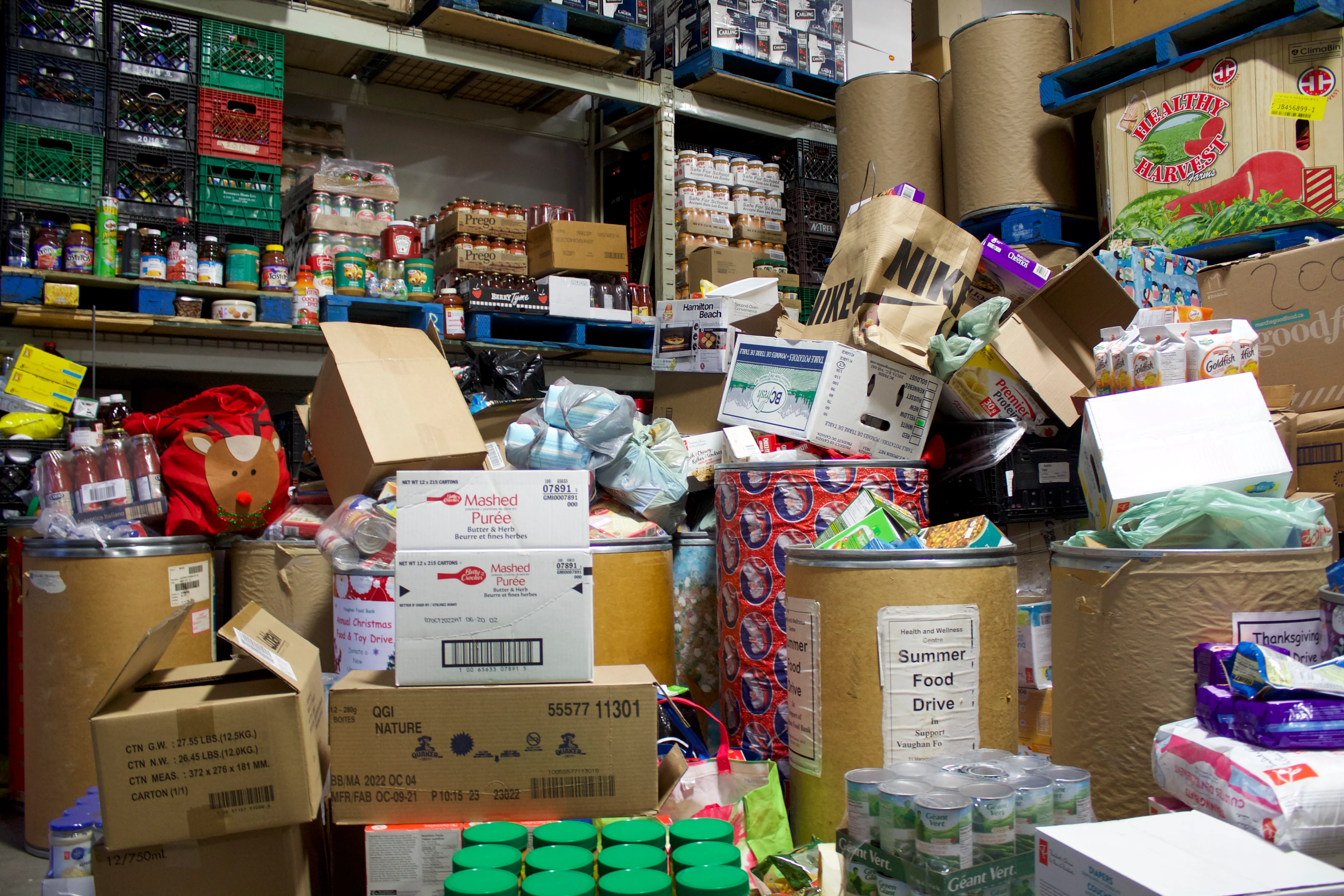 PAC holiday food drive donations for Vaughan Food Bank
