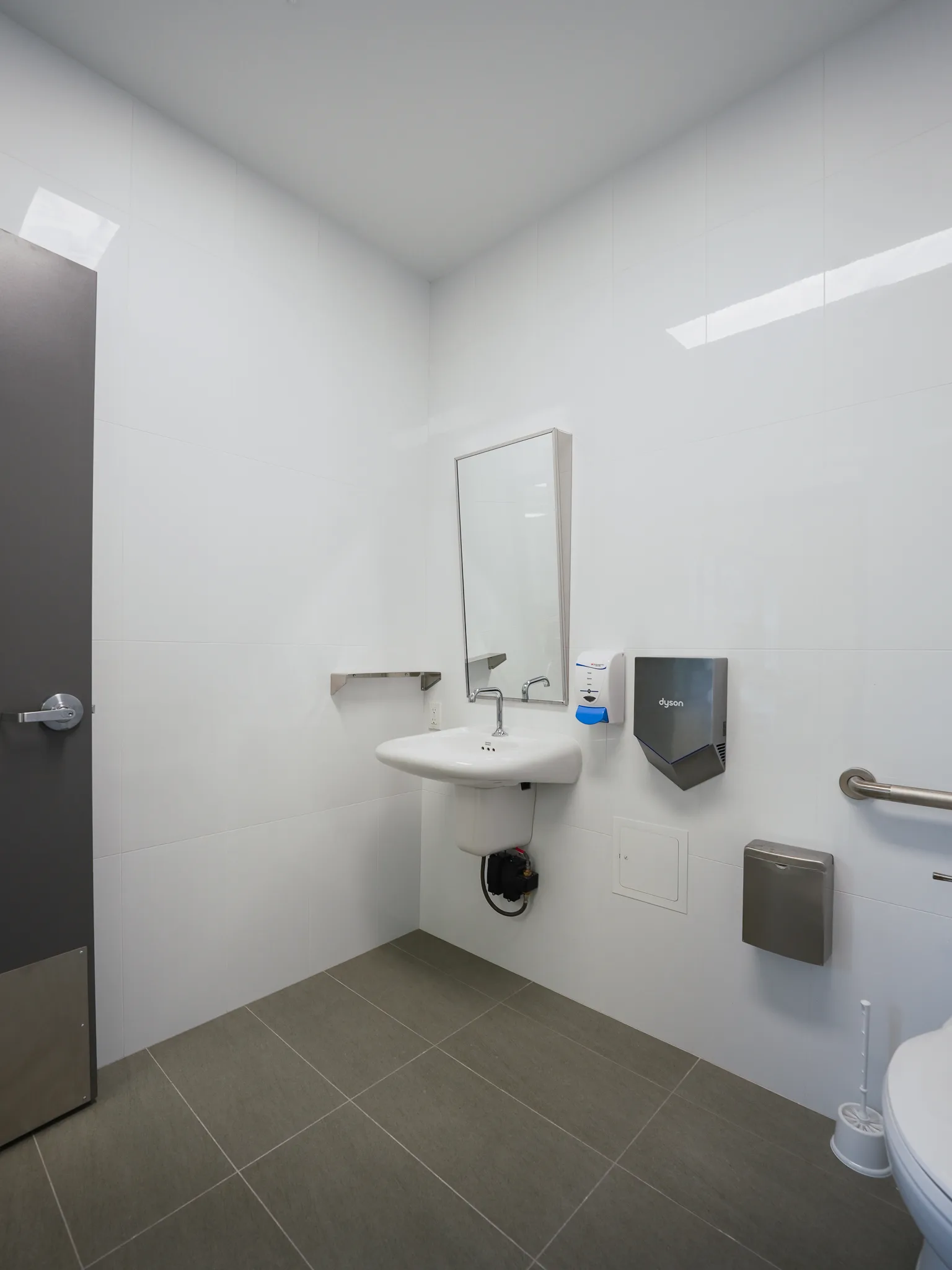 Accessible single-user washroom completed at a school over the summer