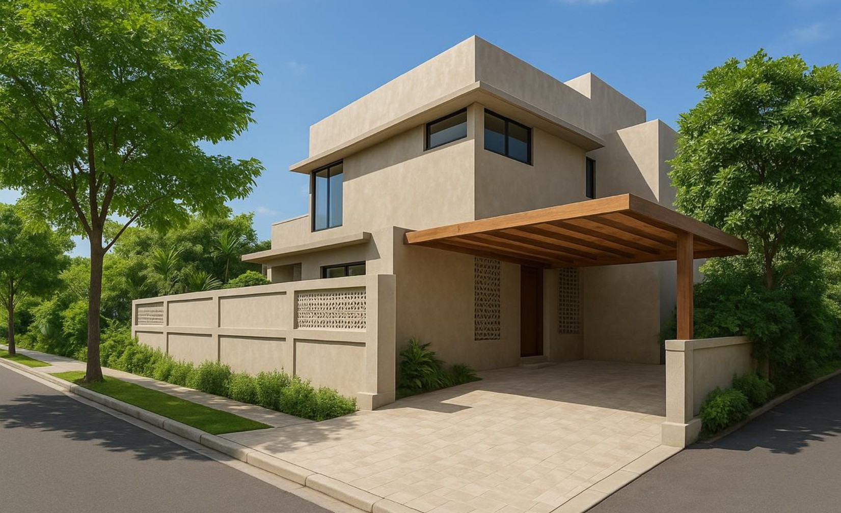 Modern ocean view villa in Bingin
