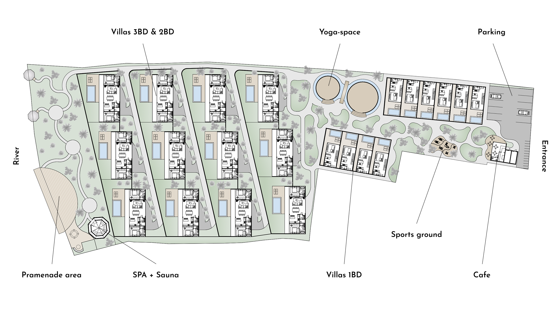 villa in Ubud Bali masterplan
