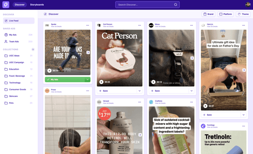 Ad library dashboard