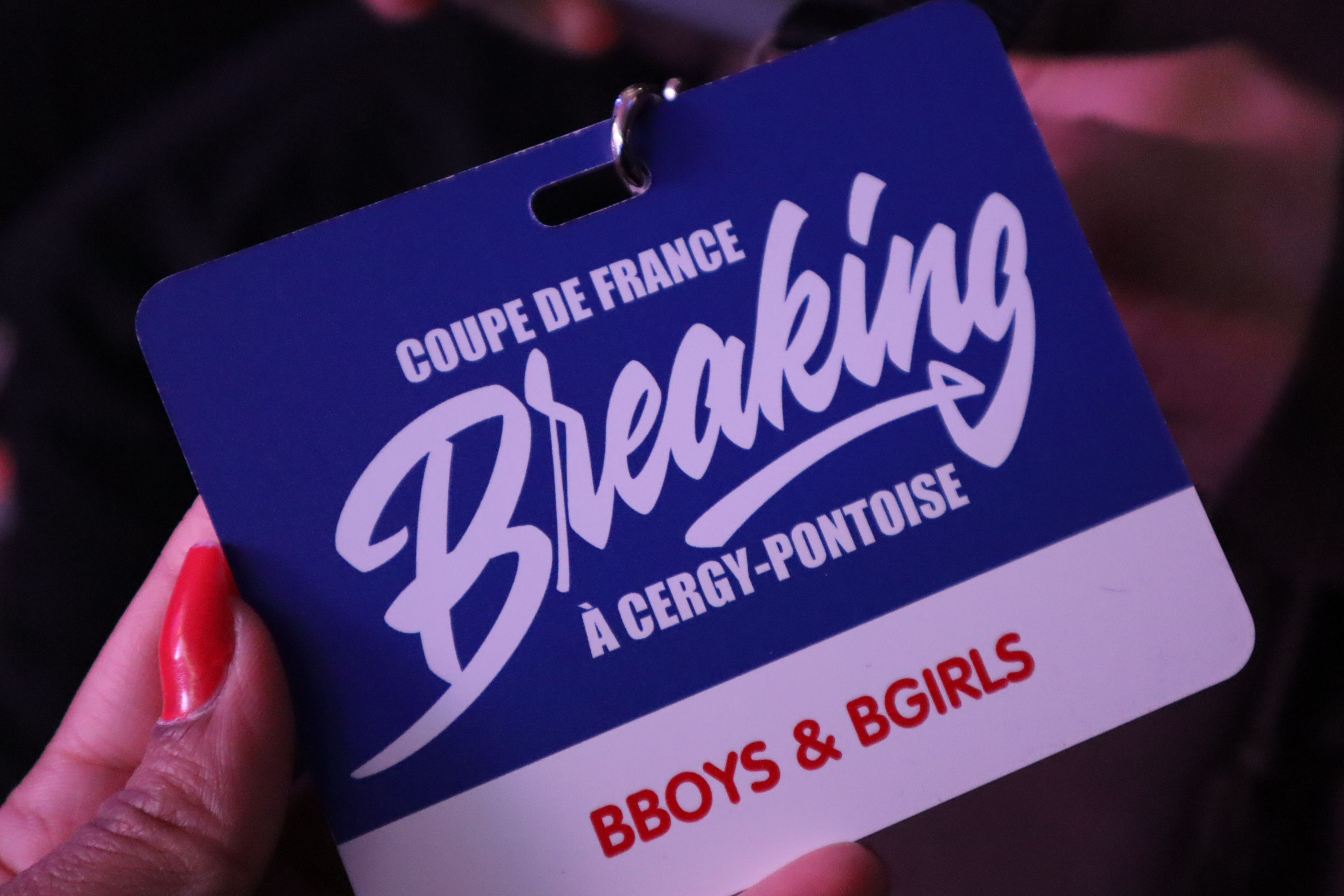 Badge bboys et bgirls de la Coupe de France de breaking à Cergy-Pontoise