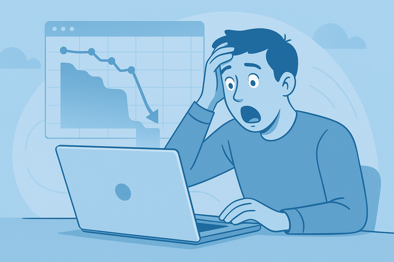 man was shocked as his website traffic drops