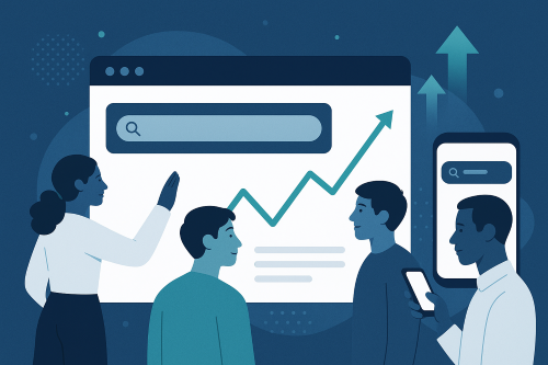 People looking at a page in the web