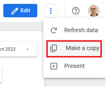 Data Studio make a copy