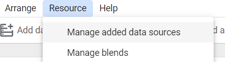 Data Studio manage added data sources