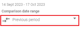 Data Studio compare with previous period