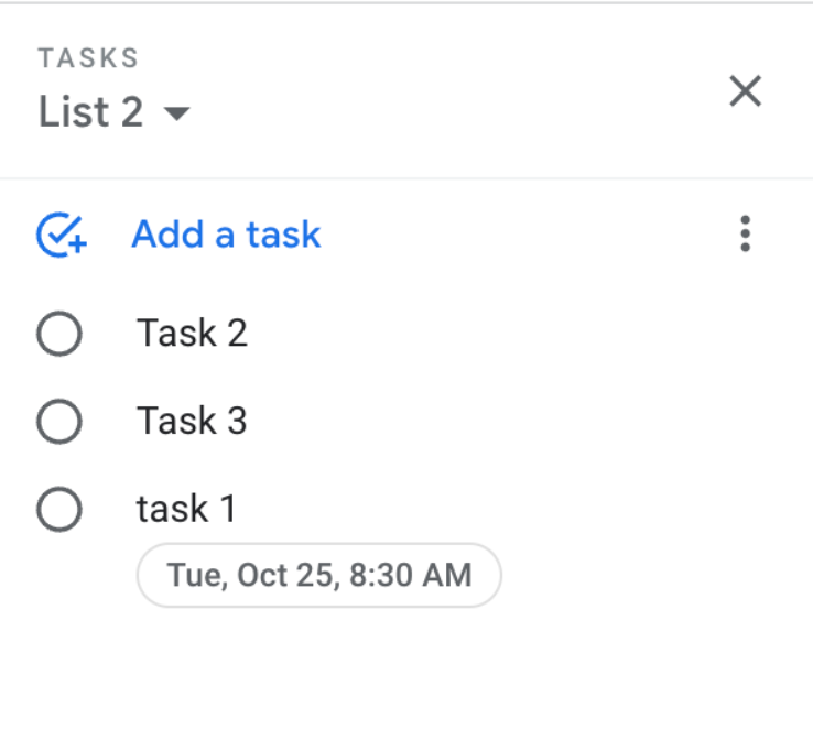 Google Task To-Do List