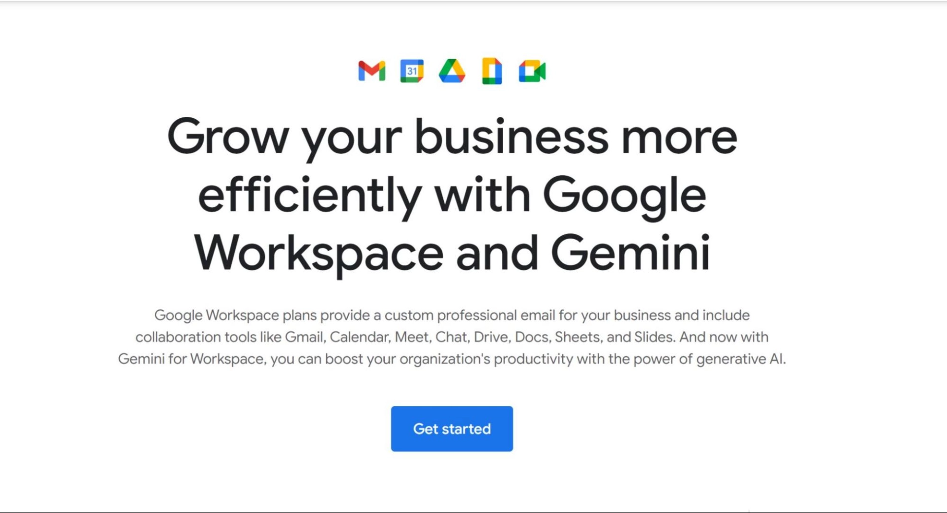 Google Workspace app homepage