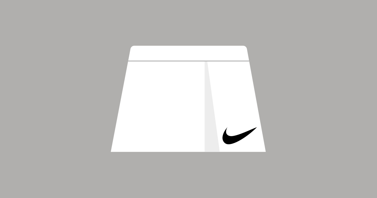 Illustration of the Nike Victory Dri-FIT flouncy tennis skirt in white