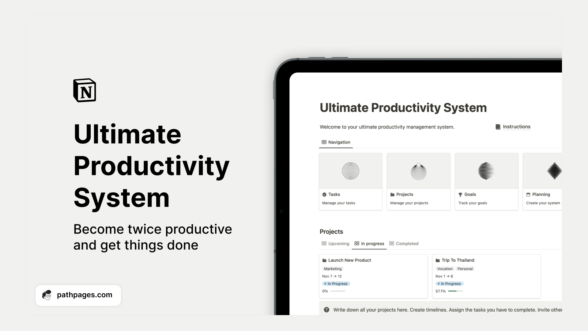 1. Productivity System with Notion Calendar