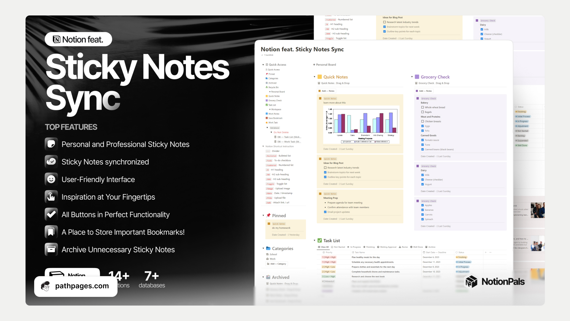 Sticky Notes Notion Note Taking Template