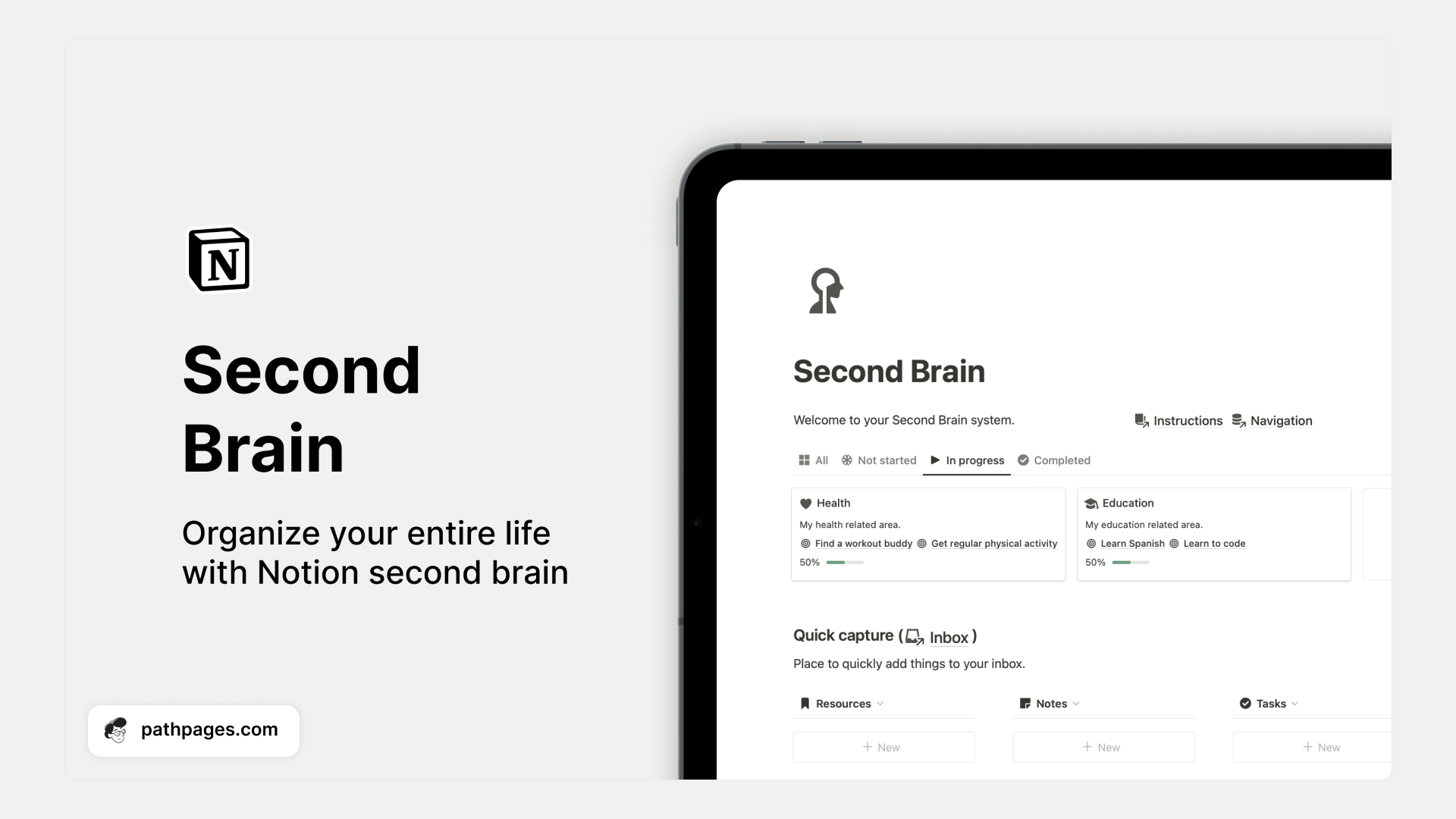 Notion Second Brain Template