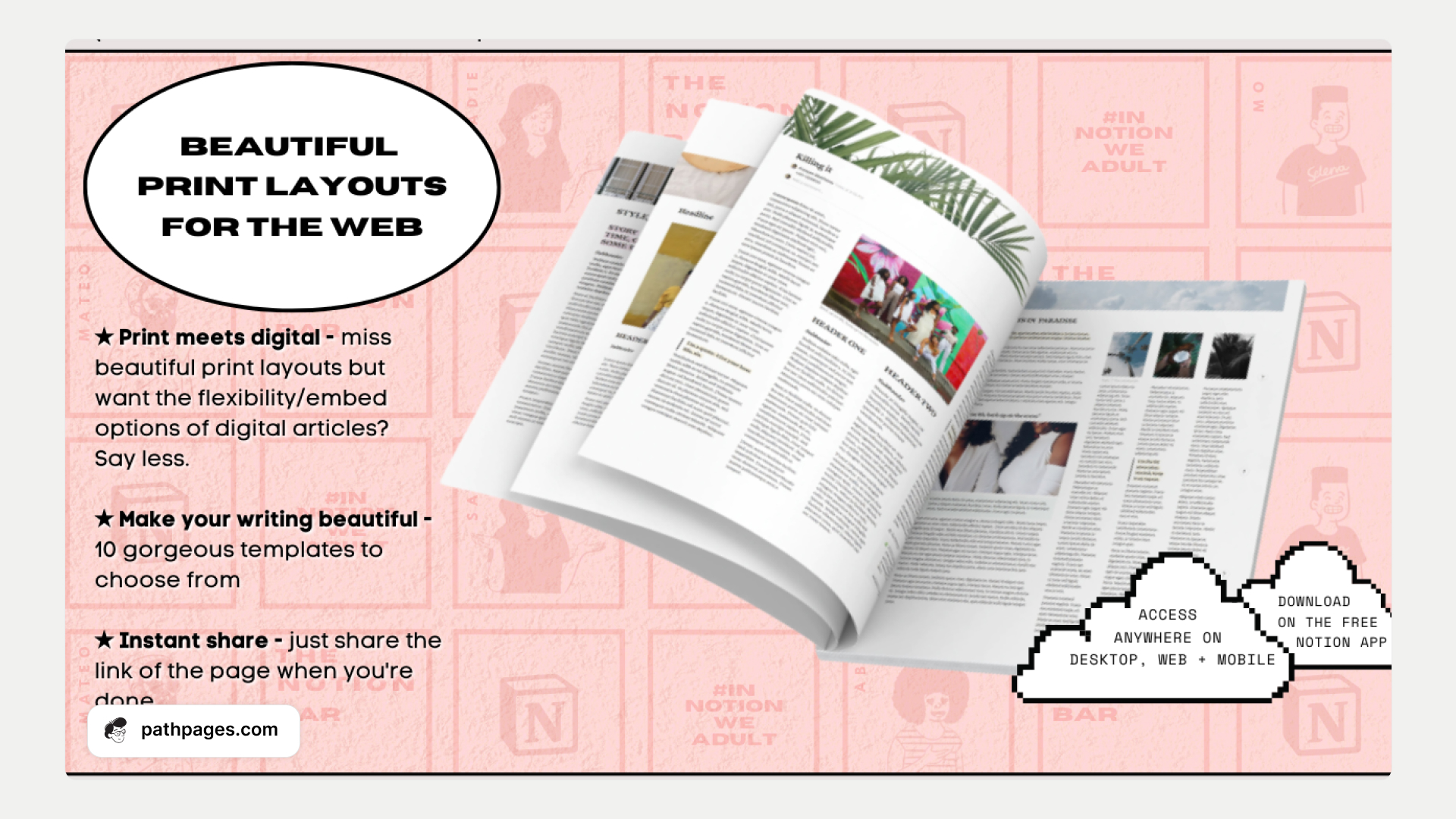 Zine Notion Blogging Templates