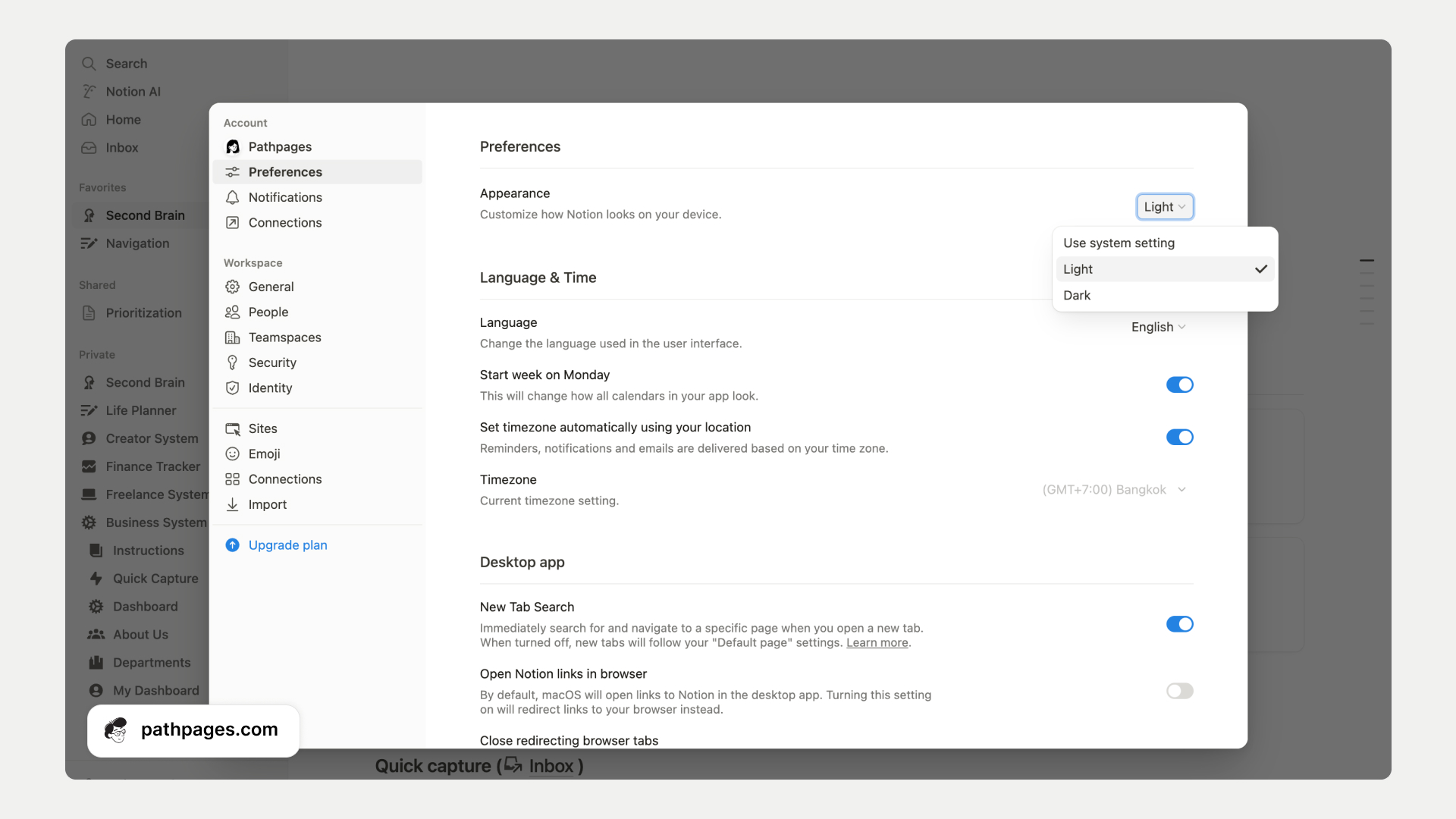 How to Switch to Notion Light Mode