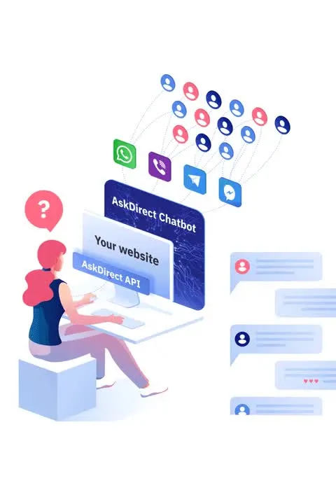 Ask direct questions to customers SaaS interface