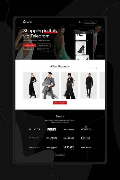 Remote shopping in Italy website launch