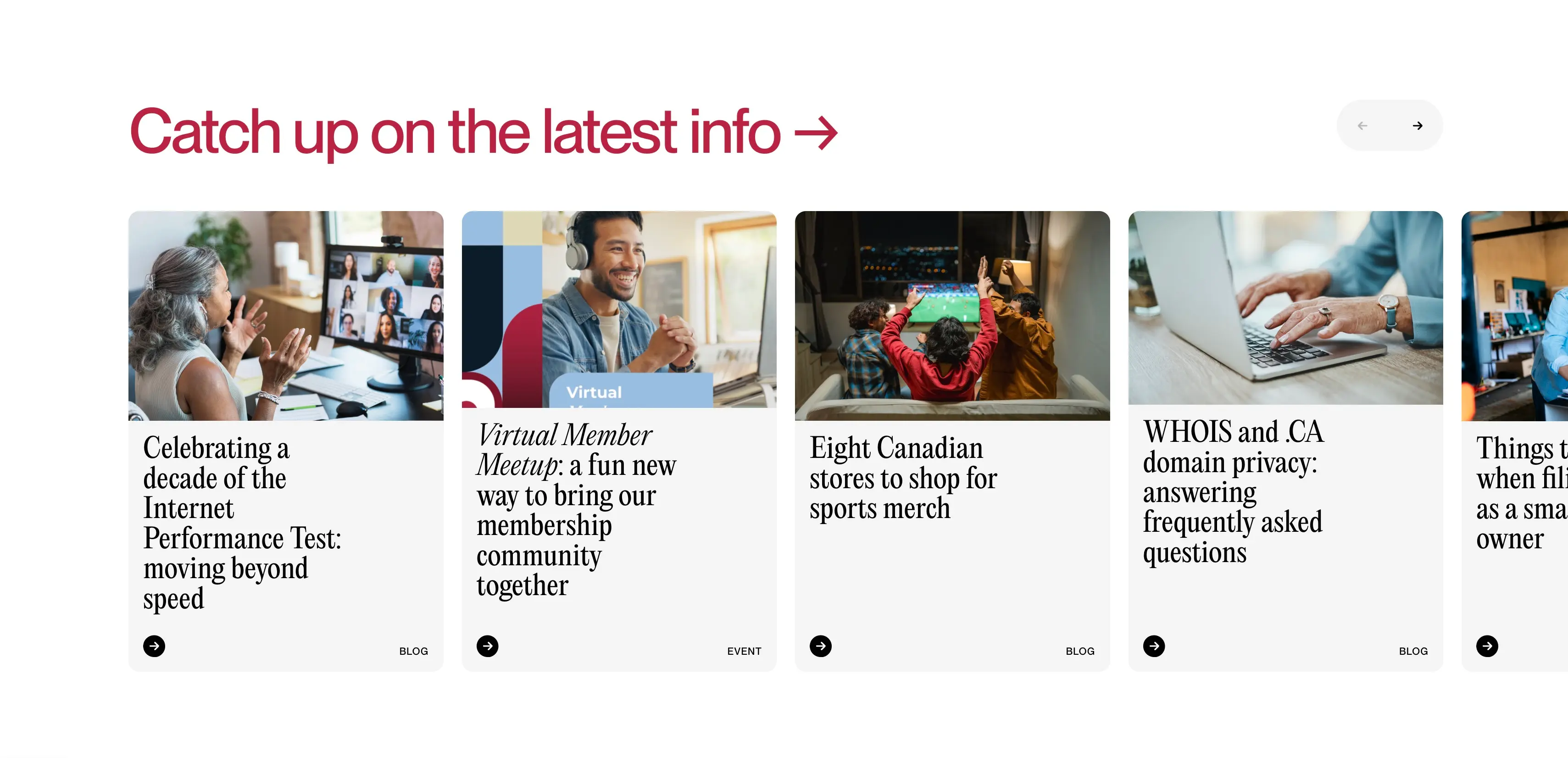 Light grey & red | Internet / nonprofit / tech | Website | Color, Copy, Layout, Type, Web, Cards, Feature, Swiss