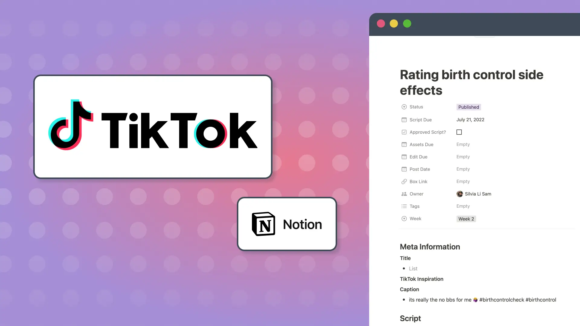 TikTok Content Planner