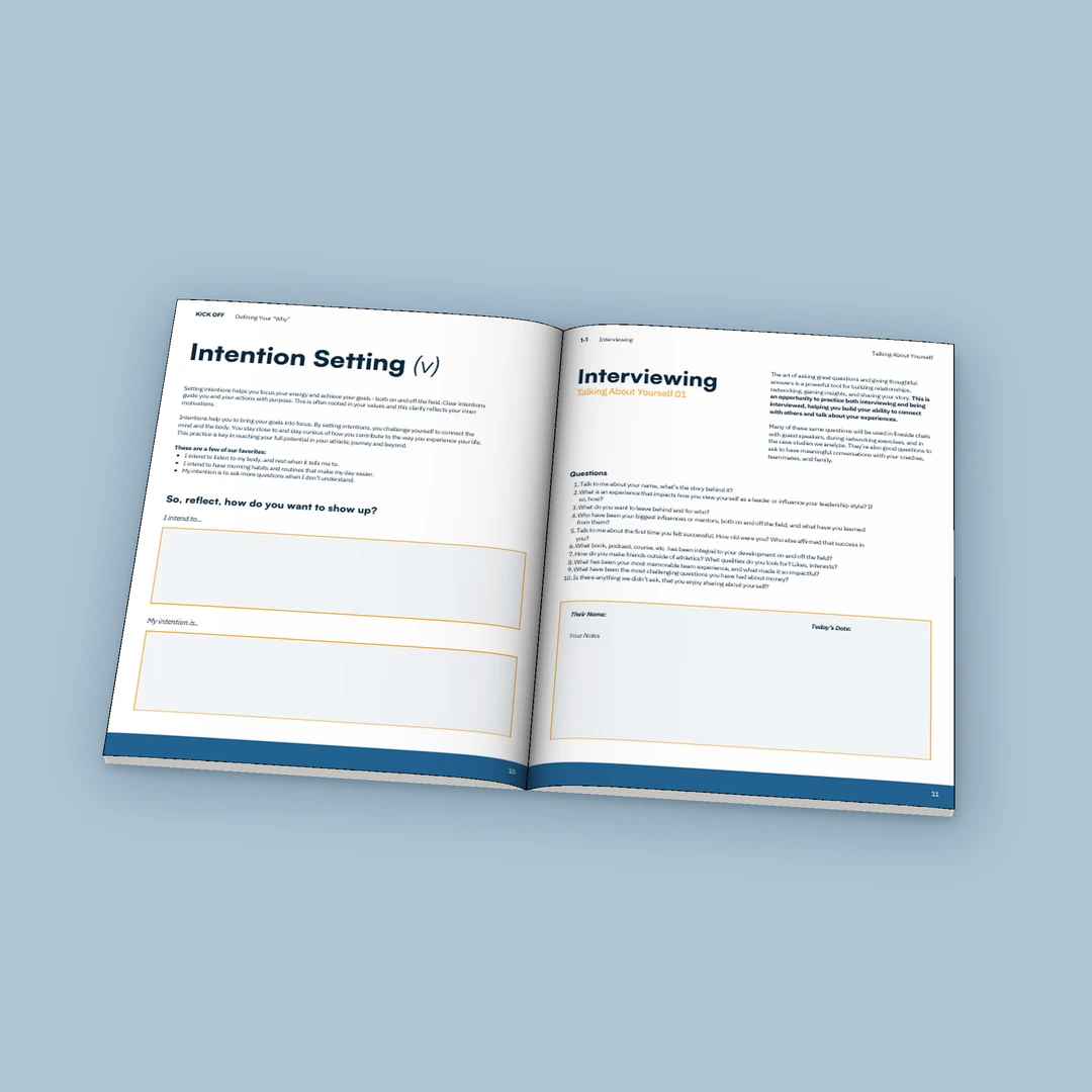 Open PowerBroker 365 workbook with the Intention Setting and Interviewing pages