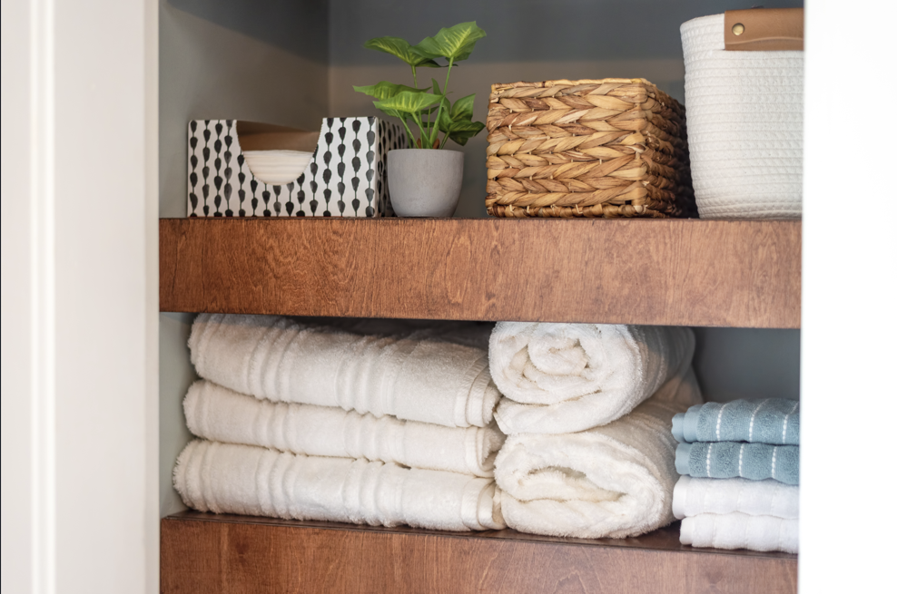 custom linen closet