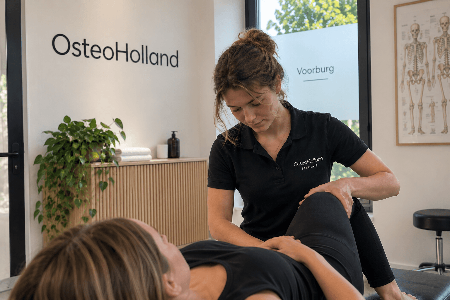 Osteopathie bij een eindejaarsstagiair in Voorburg