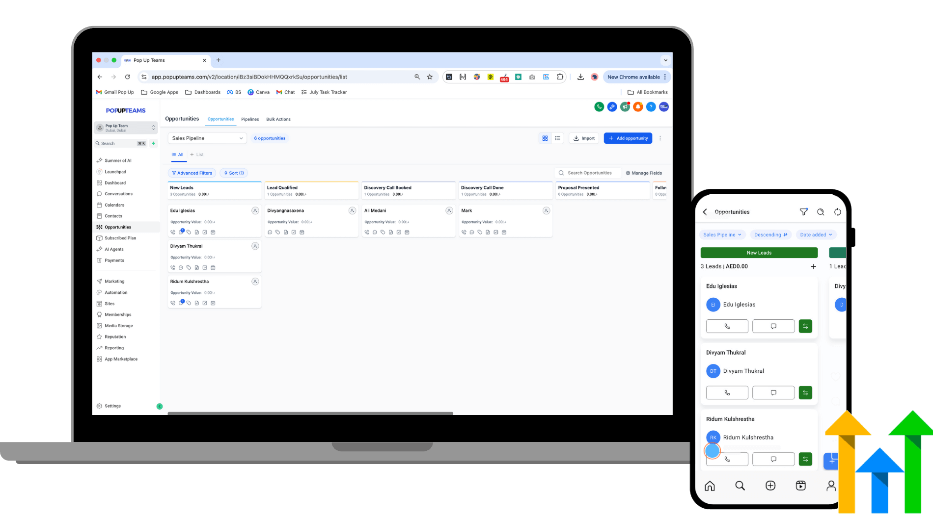 Sales Funnel CRM by Pop Up Teams