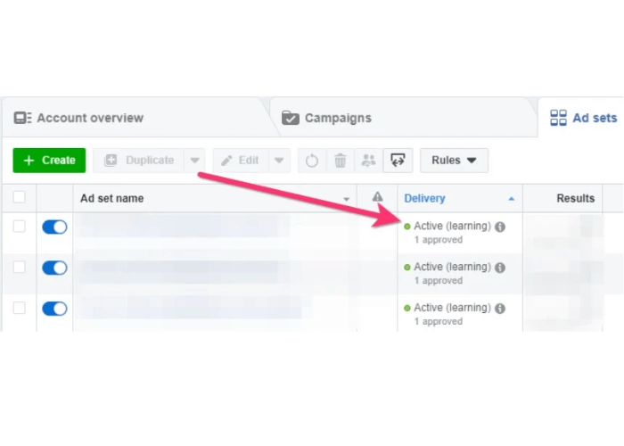 Learning delivery status