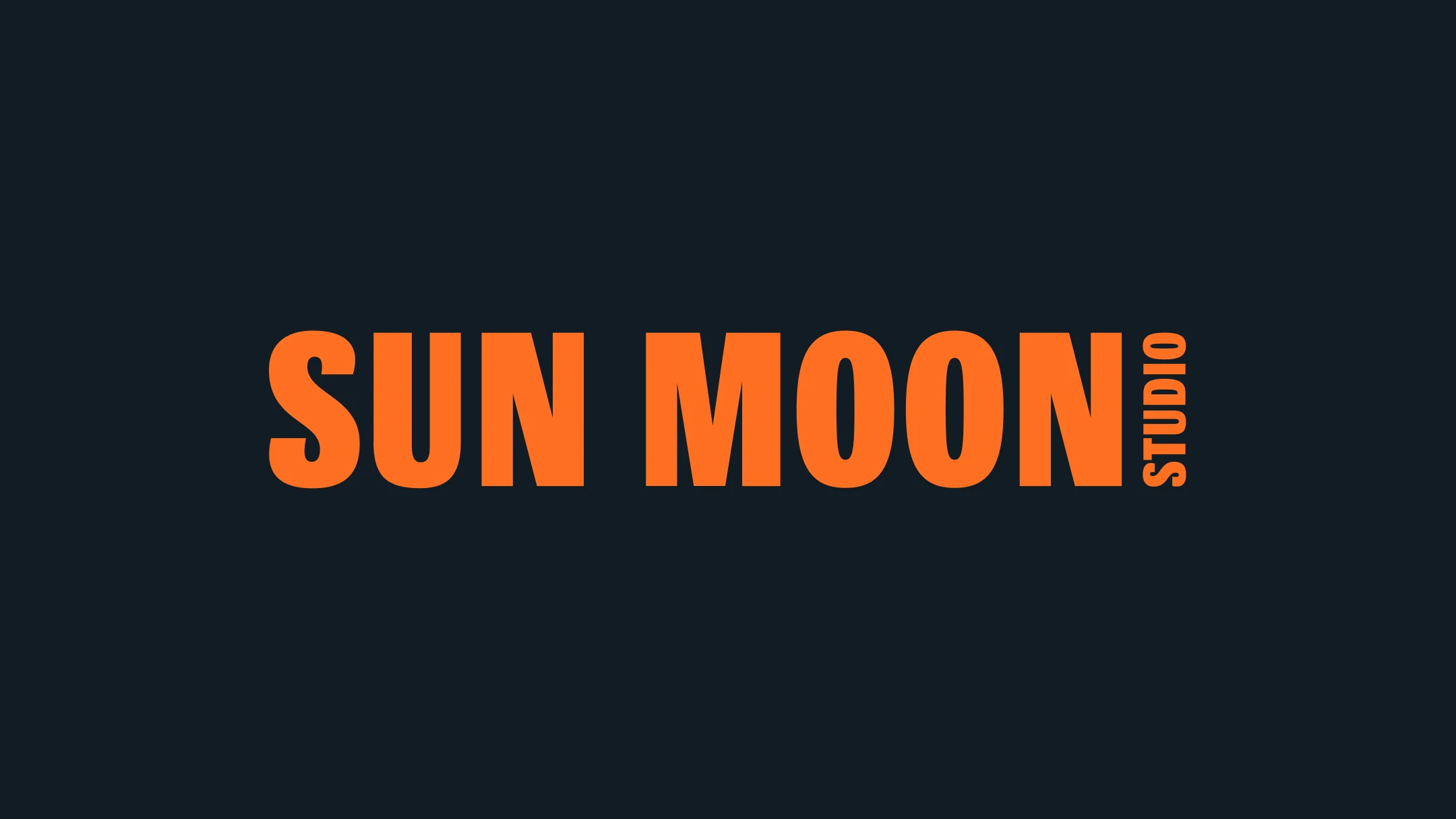 Sun Moon Studio logotype in bold orange typography.