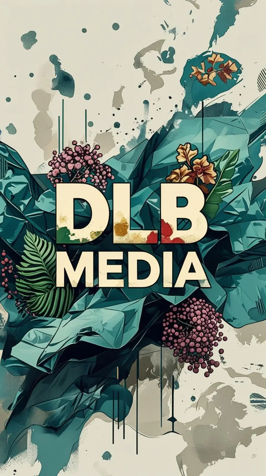 DLB MEDIA text over abstract art background
