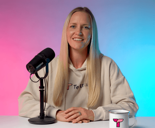 Videodeck spokesperson on a branded set
