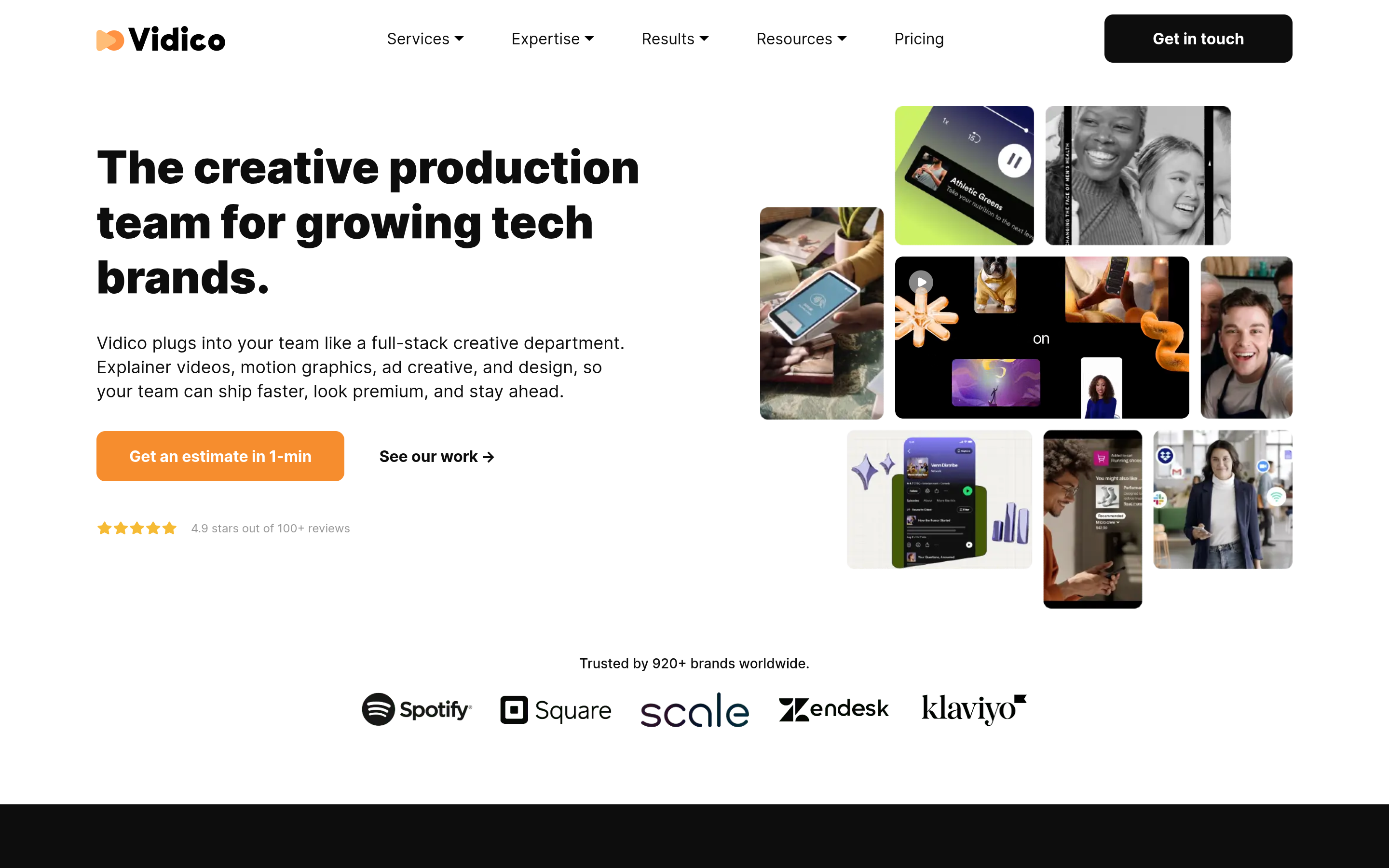 Vidico homepage screenshot