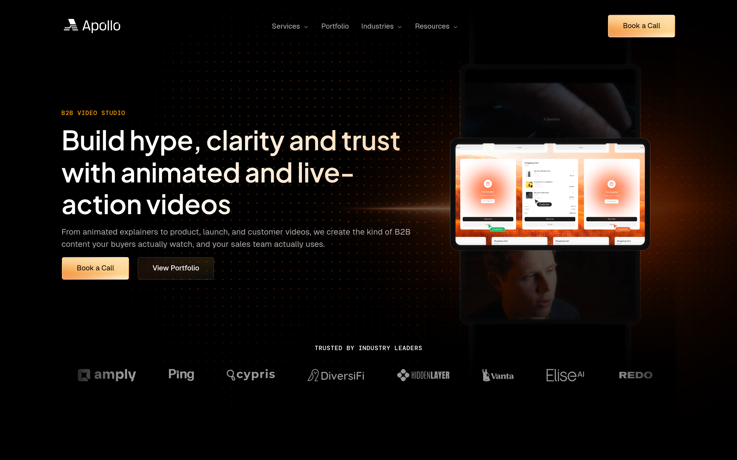 Apollo Studio homepage screenshot
