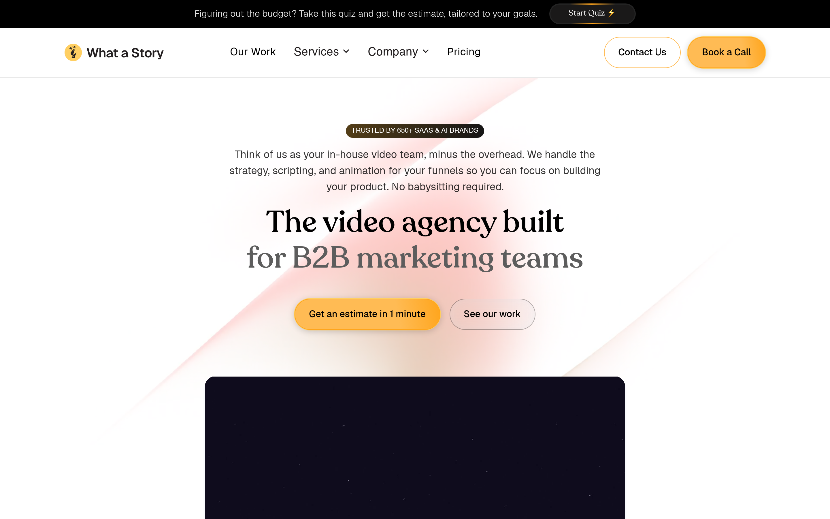 What a Story homepage screenshot
