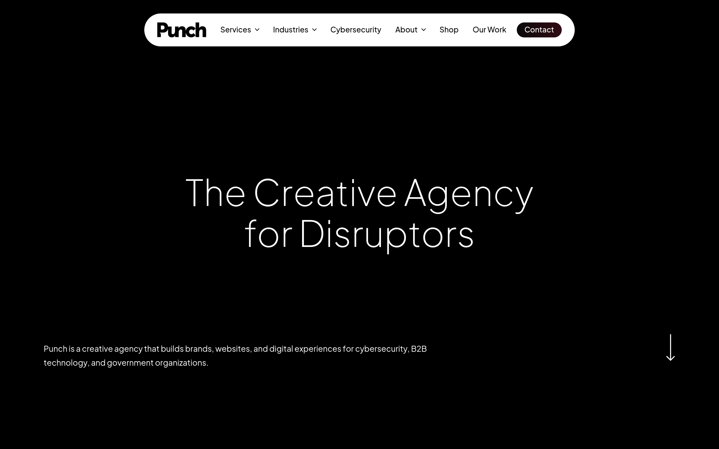Punch homepage screenshot