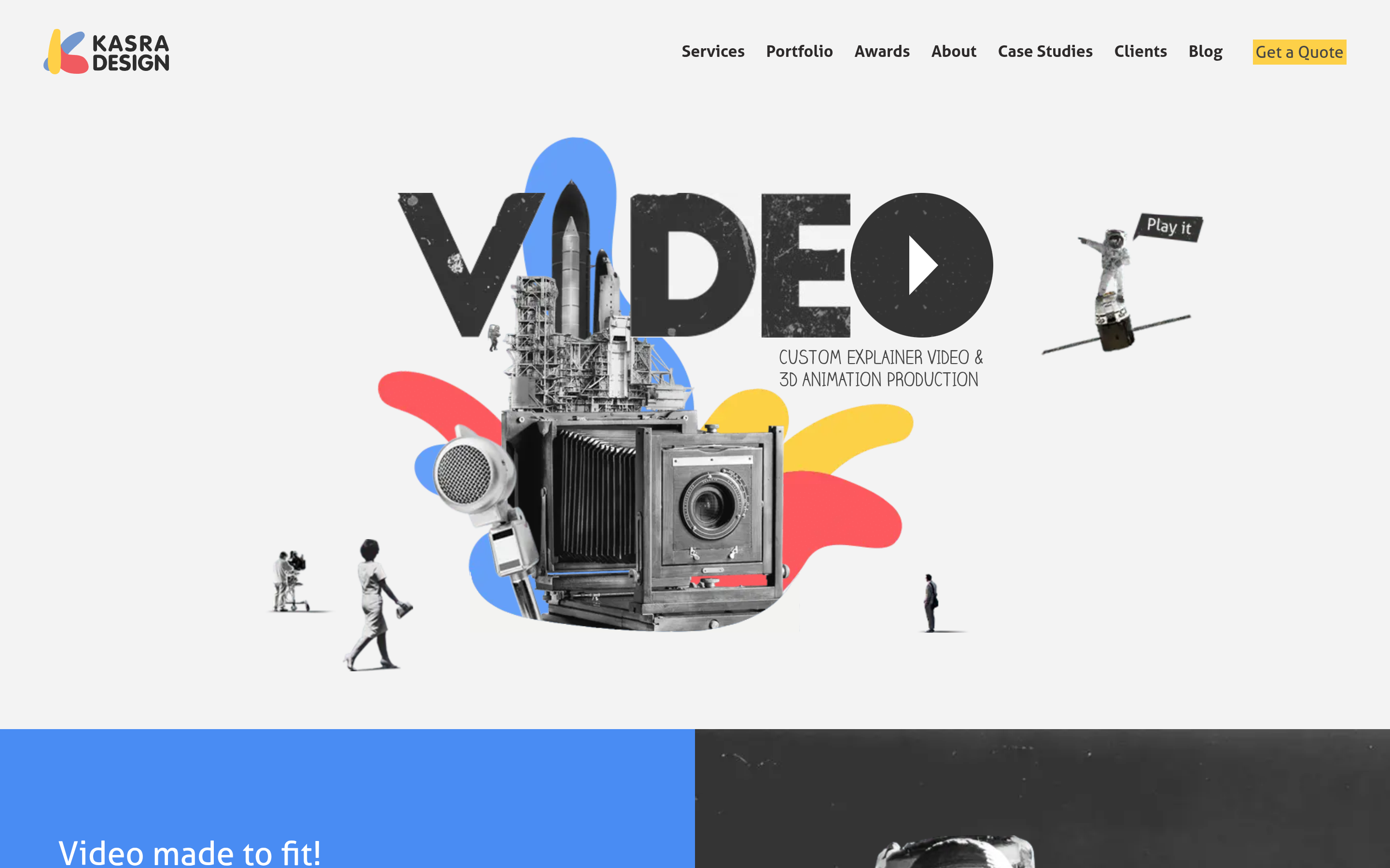 Kasra Design homepage screenshot