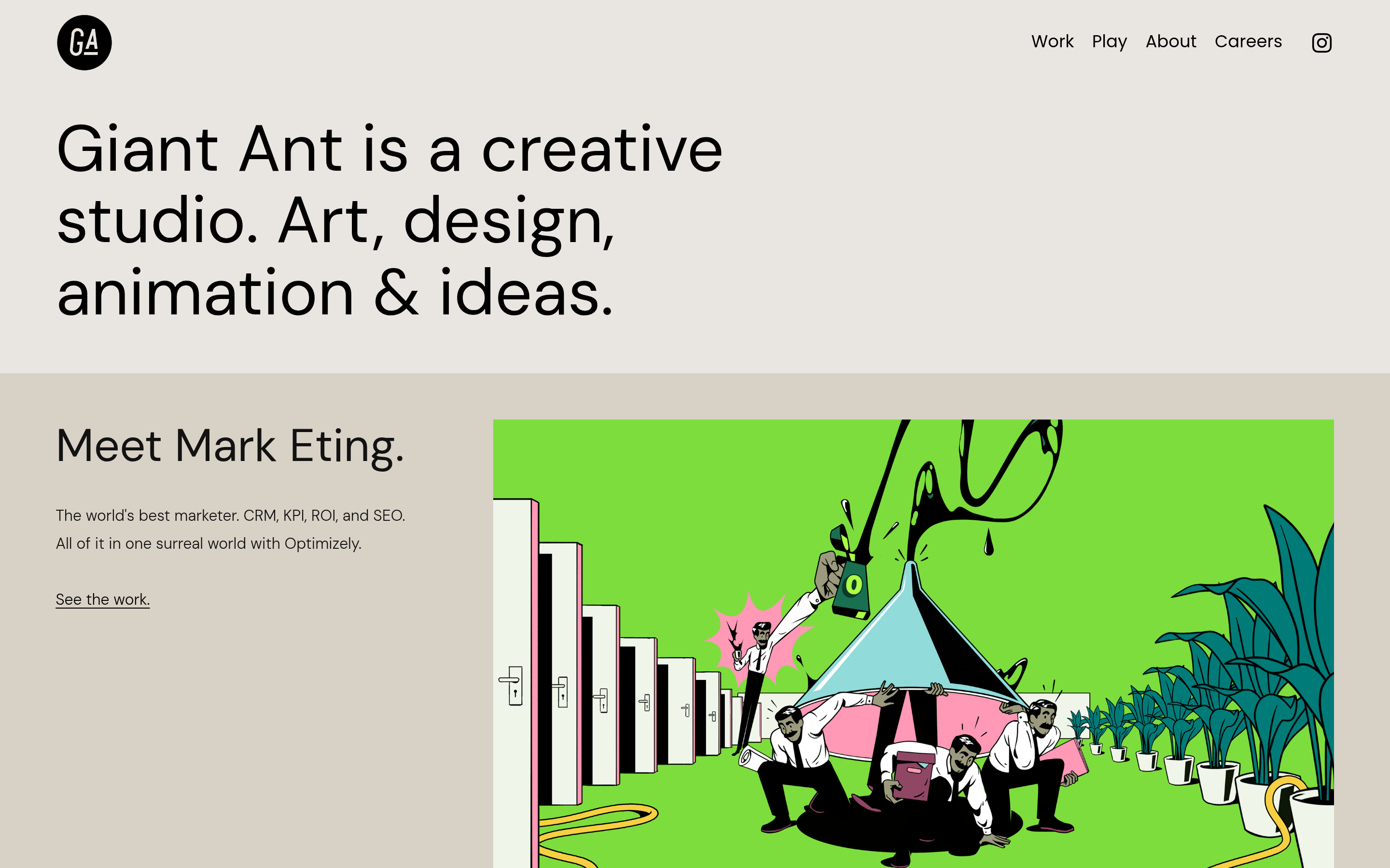 Giant Ant homepage screenshot
