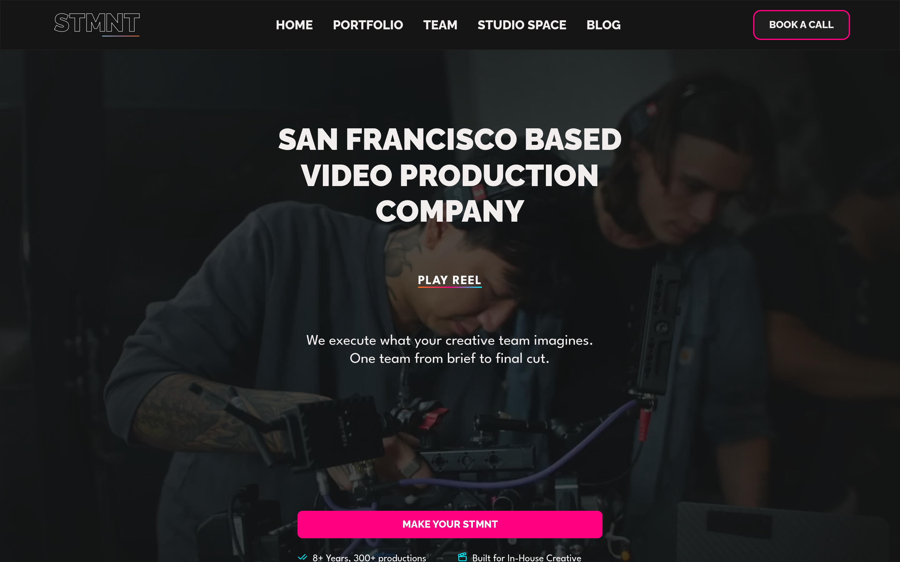 STMNT Studios homepage screenshot