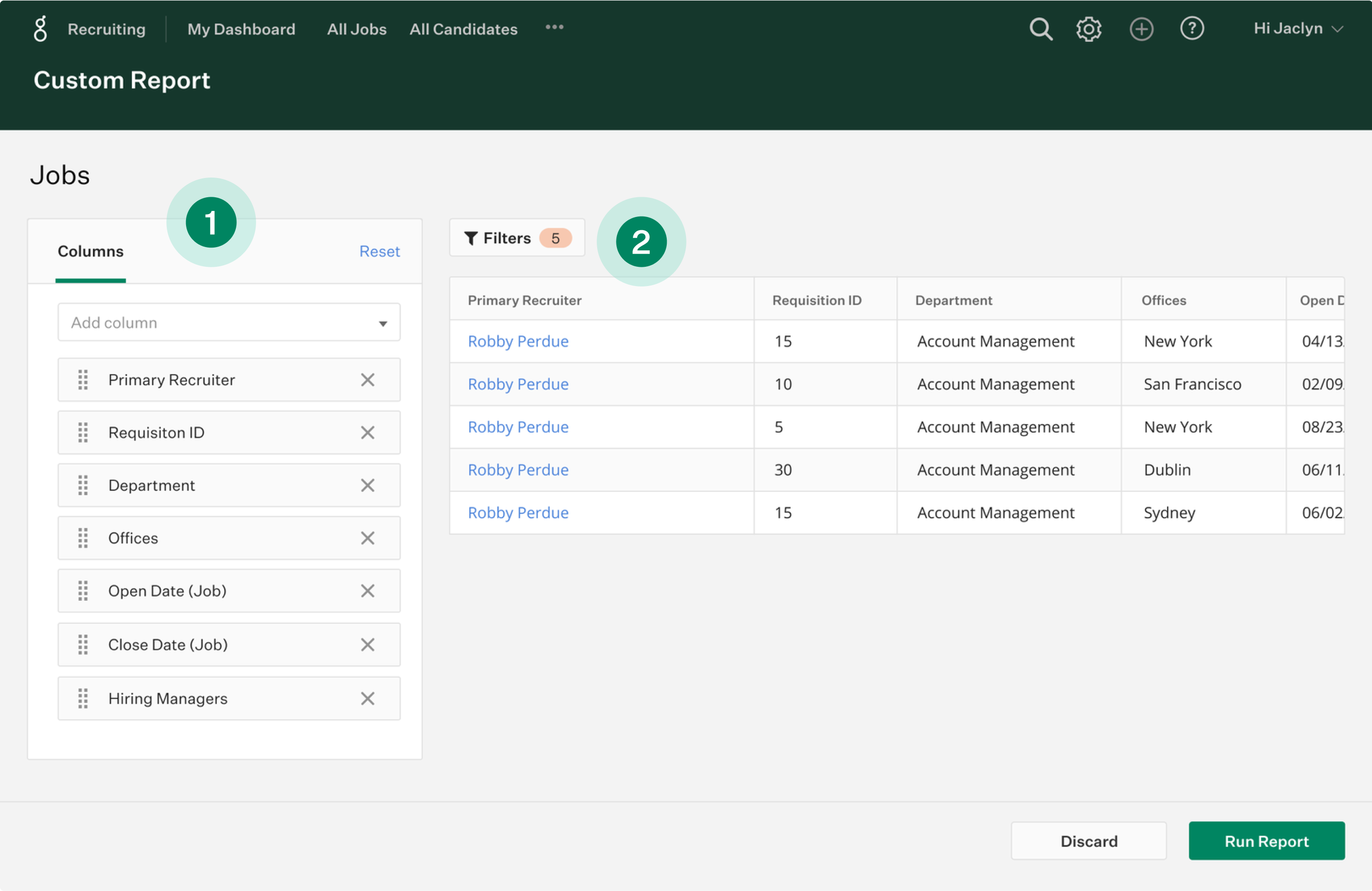 Report builder image 2: Use boolean search and multi-layer filters to customize your metrics