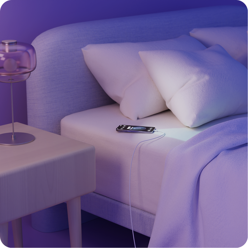 Phone mattress placement example