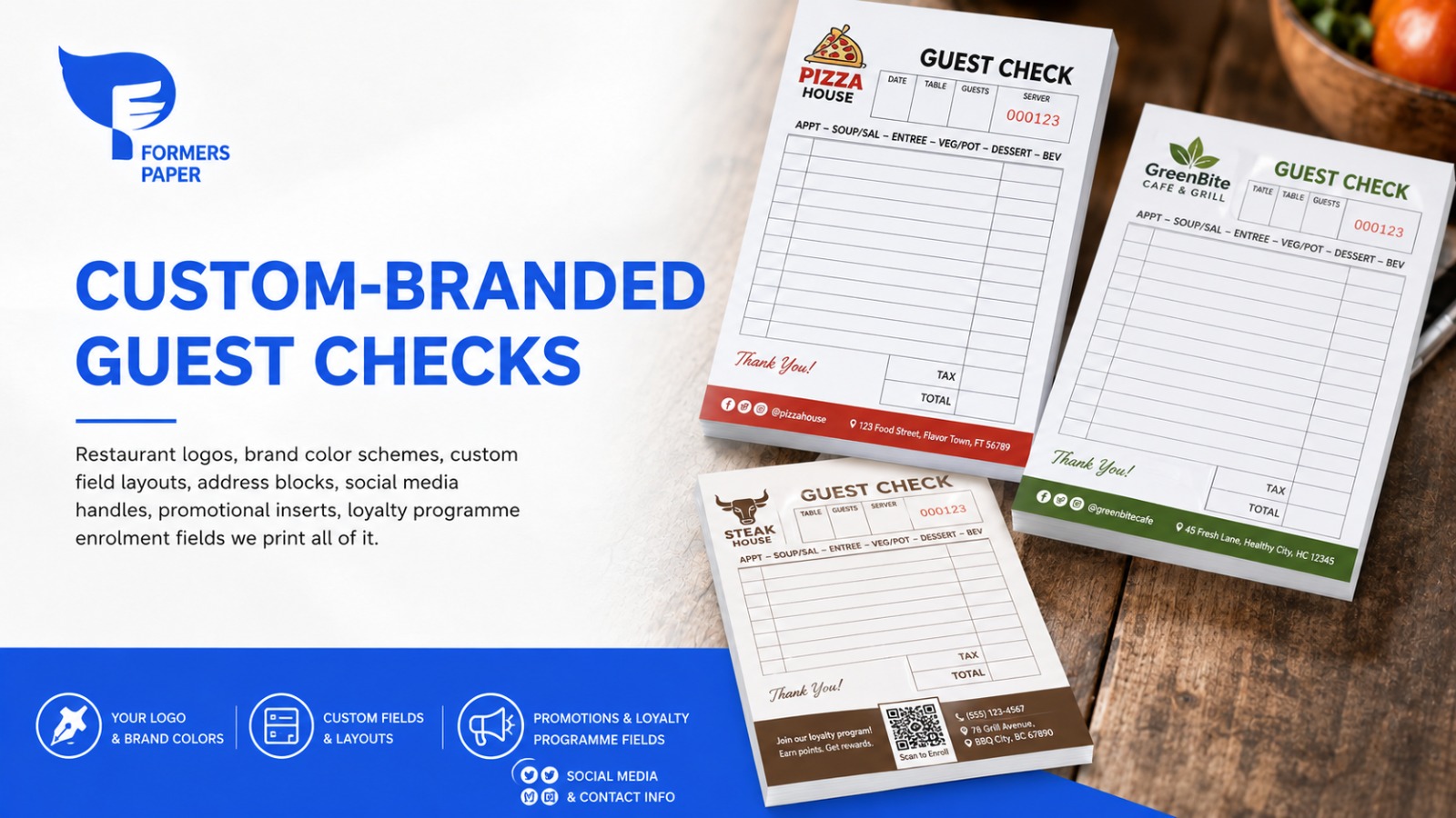 Custom-Branded Guest Checks