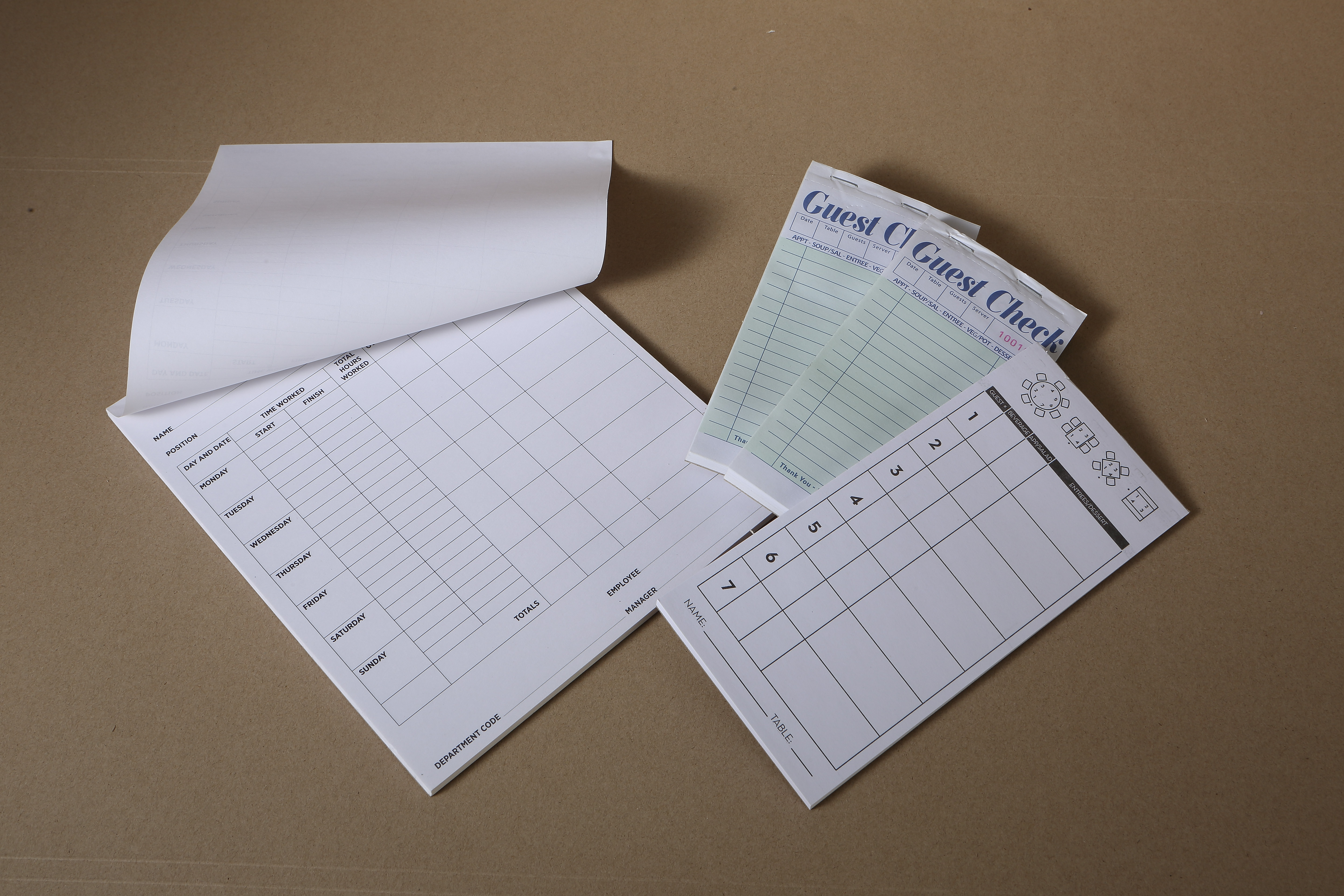 Single-Part Order Pads