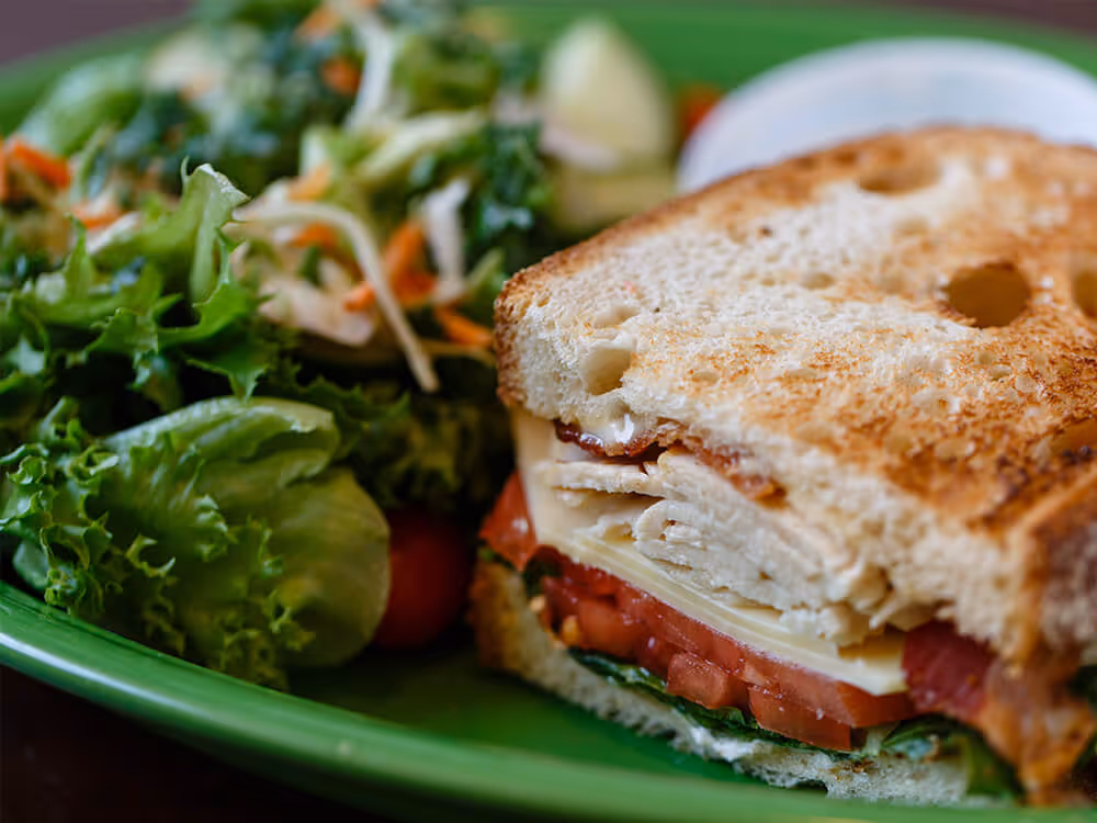 Sandwich and salad